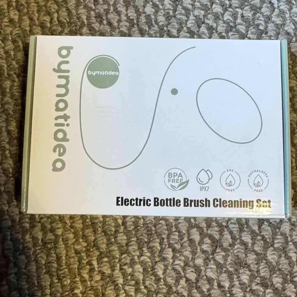 Electric Bottle Brush Cleaning Set - White